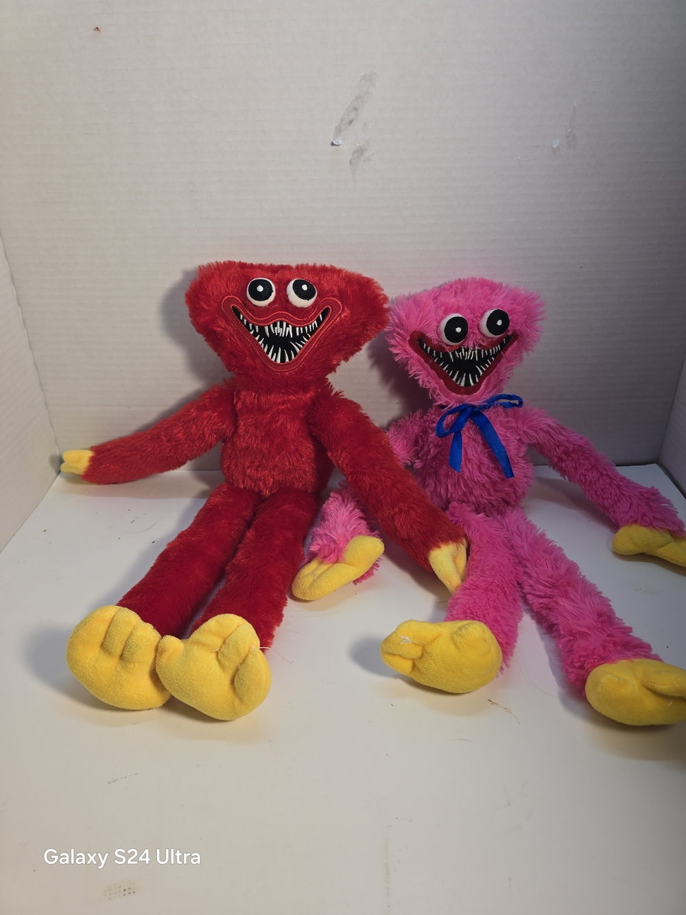 Poppy Playtime Plush Set - Red Huggy Wuggy and Pink Kissy Missy Plushies, Creepy